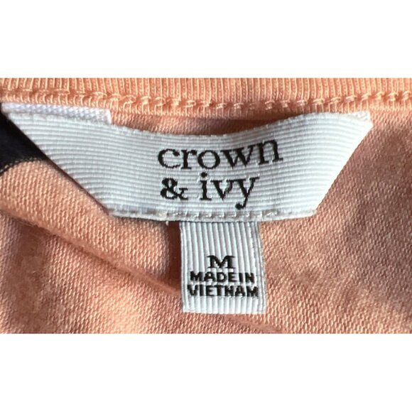 Crown & Ivy Orange & Black Striped Sundress Sz Medium with Gold Bracket - Picture 4 of 7